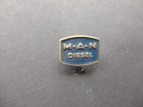 M.A.N. Diesel blauw vrachtwagen logo
